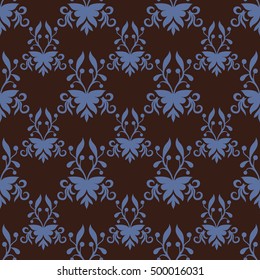 Vector Damask pattern design, Royal ornamental background