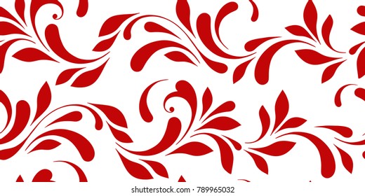 Vector damask pattern. Floral seamless ornament wallpapers, textile, wrapping, paper.