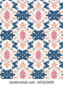 Vector damask pattern ornament. Elegant luxury texture for textile, fabrics or wallpapers backgrounds.