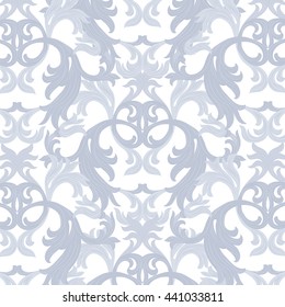 Vector damask pattern ornament. Exquisite Baroque element template. Classical luxury fashioned damask ornament, Royal Victorian texture for wallpapers, textile, wrapping. serenity blue color
