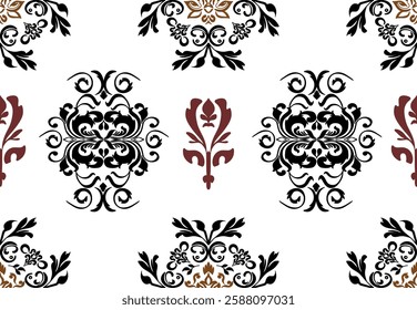 Vector damask, pattern,damask ornament for wallpapers, textile, wrapping.