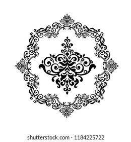  Vector damask patterns for greeting cards and wedding invitations.