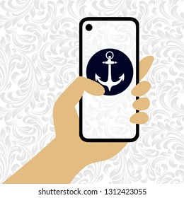 Vector damask patterns for greeting cards and pattern on the phone.