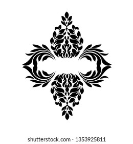 Vector damask patterns for greeting cards and wedding invitations. 
