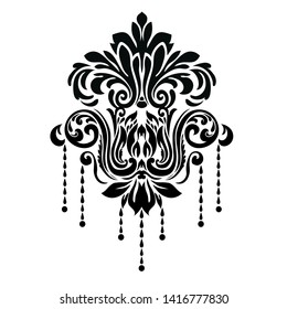 vector damask patterns for greeting cards.