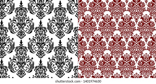 Vector damask prints for fabric, invitation cards and wallpaper .10 EPS.