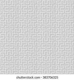 Vector damask seamless 3D paper art pattern background 334 Spiral Rectangle Geometry
