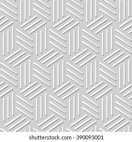 Vector damask seamless 3D paper art pattern background 368 Triangle Spiral Line
