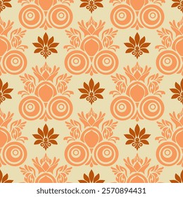 Vector damask seamless background. Classical luxury old fashioned damask ornament, victorian seamless texture for wallpapers, textile, wrapping. Exquisite floral baroque template.