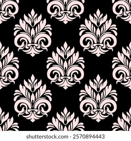 Vector damask seamless background. Classical luxury old fashioned damask ornament, victorian seamless texture for wallpapers, textile, wrapping. Exquisite floral baroque template.