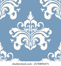 Vector damask seamless background. Classical luxury old fashioned damask ornament, victorian seamless texture for wallpapers, textile, wrapping. Exquisite floral baroque template.