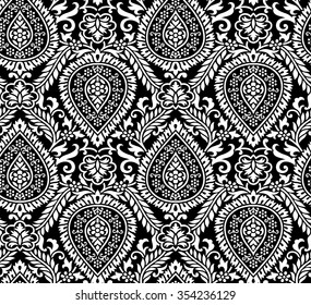 Vector damask Seamless background Pattern