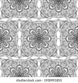 Vector damasco fondo sin costura.Línea tailandesa, tradición de color negro fondo de patrón sin fisuras.Patrón tailandés oscuro.Ornamen moderno.Fondo sin costura para tu diseño.Línea gris de diseño de arte thai vector