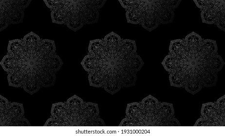 Vector damask Seamless background.Line Thai,black color tradition seamless pattern background.Thai Pattern dark.Modern ornamen.Seamless background for your design.gray Line thai art pattern vector