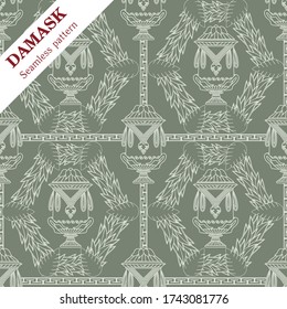 Vector Damask nahtlose Verzierung für Tapeten oder Gewebe