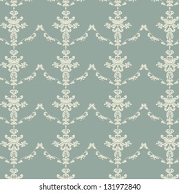 Vector damask seamless pattern
