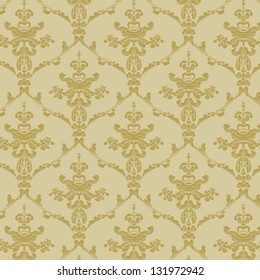 Vector damask seamless pattern