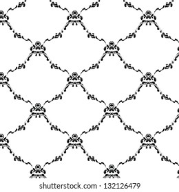 Vector damask seamless pattern