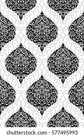 Vector damask seamless pattern