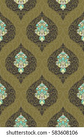 Vector damask seamless pattern