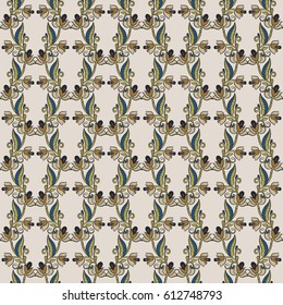 Vector damask seamless pattern