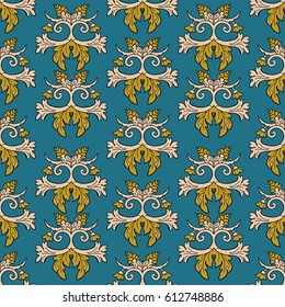 Vector damask seamless pattern
