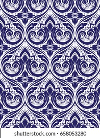 Vector damask seamless pattern