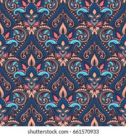 Vector damask seamless pattern