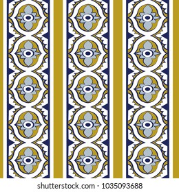 Vector damask seamless pattern background oval curve cross round flower frame straight line
