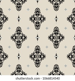 Vector damask seamless pattern background. Elegant luxury texture for wallpapers, backgrounds and page fill.