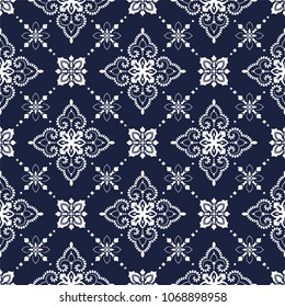 Vector damask seamless pattern background. Elegant luxury texture for wallpapers, backgrounds and page fill.