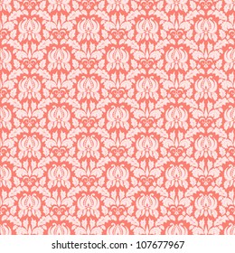 Vector damask seamless pattern background. Classical luxury old fashioned damask ornament, royal victorian seamless texture for wallpapers, textile, wrapping. Exquisite floral baroque template.