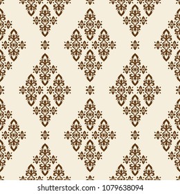 Vector damask seamless pattern background. Elegant luxury texture for wallpapers, backgrounds and page fill.