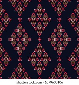 Vector damask seamless pattern background. Elegant luxury texture for wallpapers, backgrounds and page fill.