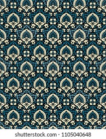 Vector damask seamless pattern background. Elegant luxury texture for wallpapers, backgrounds and page fill.