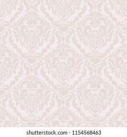 Vector damask seamless pattern background. Classical luxury old fashioned damask ornament, royal victorian seamless texture for wallpapers, textile, wrapping. Exquisite floral baroque template