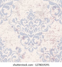 Vector damask seamless pattern background. Classical luxury old fashioned damask ornament, royal victorian seamless texture for wallpapers, textile, wrapping. Exquisite floral baroque template.