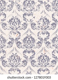 Vector damask seamless pattern background. Classical luxury old fashioned damask ornament, royal victorian seamless texture for wallpapers, textile, wrapping. Exquisite floral baroque template.