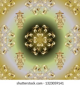 Vector damask seamless pattern background. Seamless texture. Pictures in gray and neutral colors. Exquisite floral baroque template. Classical luxury old fashioned damask ornament, royal victorian.