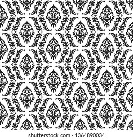 Vector damask seamless pattern background. Elegant luxury texture for wallpapers, backgrounds and page fill.
