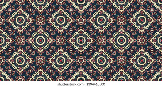 Vector damask seamless pattern background. Elegant luxury texture for wallpapers, backgrounds and page fill.