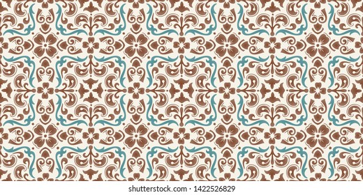 Vector damask seamless pattern background. Elegant luxury texture for wallpapers, backgrounds and page fill.