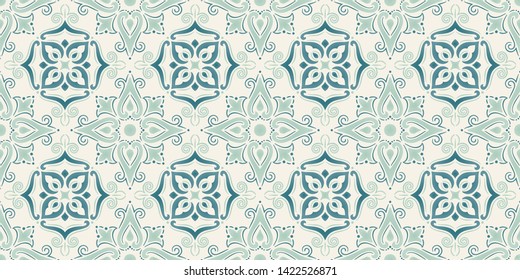 Vector damask seamless pattern background. Elegant luxury texture for wallpapers, backgrounds and page fill.