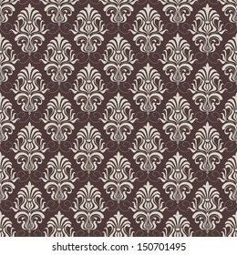 Vector damask seamless pattern background. Elegant luxury texture for wallpapers, backgrounds and page fill.
