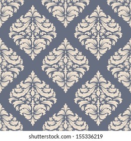 Vector damask seamless pattern background. Elegant luxury texture for wallpapers, backgrounds and page fill.