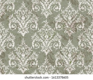 Vector damask seamless pattern background. Classical luxury old fashioned damask ornament, royal victorian seamless texture for wallpapers, textile, wrapping. Exquisite floral baroque template.