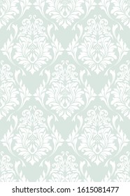 Vector damask seamless pattern background. Classical luxury old fashioned damask ornament, royal victorian seamless texture for wallpapers, textile, wrapping. Exquisite floral baroque template.