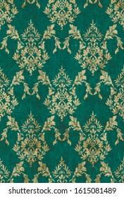 Vector damask seamless pattern background. Classical luxury old fashioned damask ornament, royal victorian seamless texture for wallpapers, textile, wrapping. Exquisite floral baroque template.