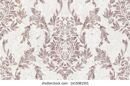 Vector damask seamless pattern background. Classical luxury old fashioned damask ornament, royal victorian seamless texture for wallpapers, textile, wrapping. Exquisite floral baroque template.