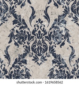 Vector damask seamless pattern background. Classical luxury old fashioned damask ornament, royal victorian seamless texture for wallpapers, textile, wrapping. Exquisite floral baroque template.